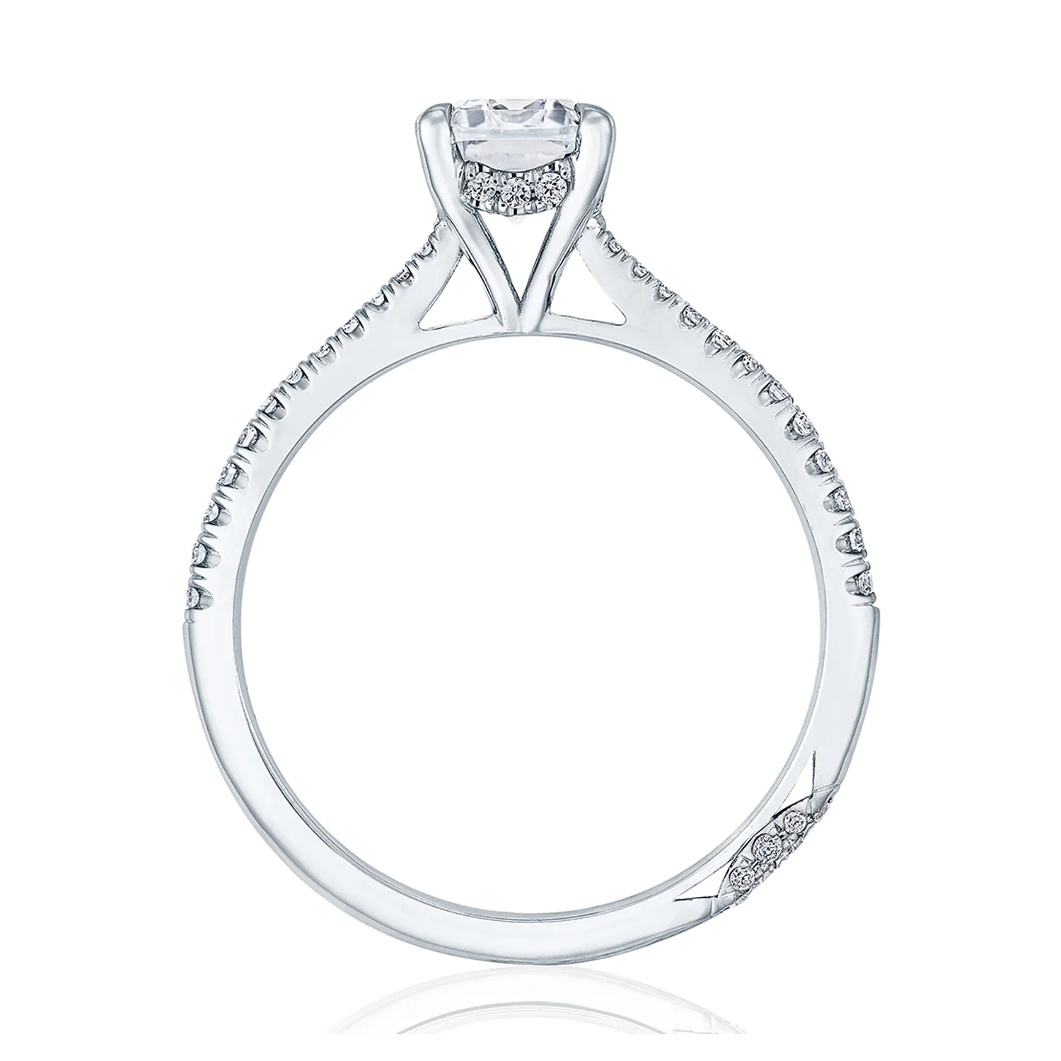 TACORI 18K Founder's Collection Emerald Diamond Engagement Ring - Image 3