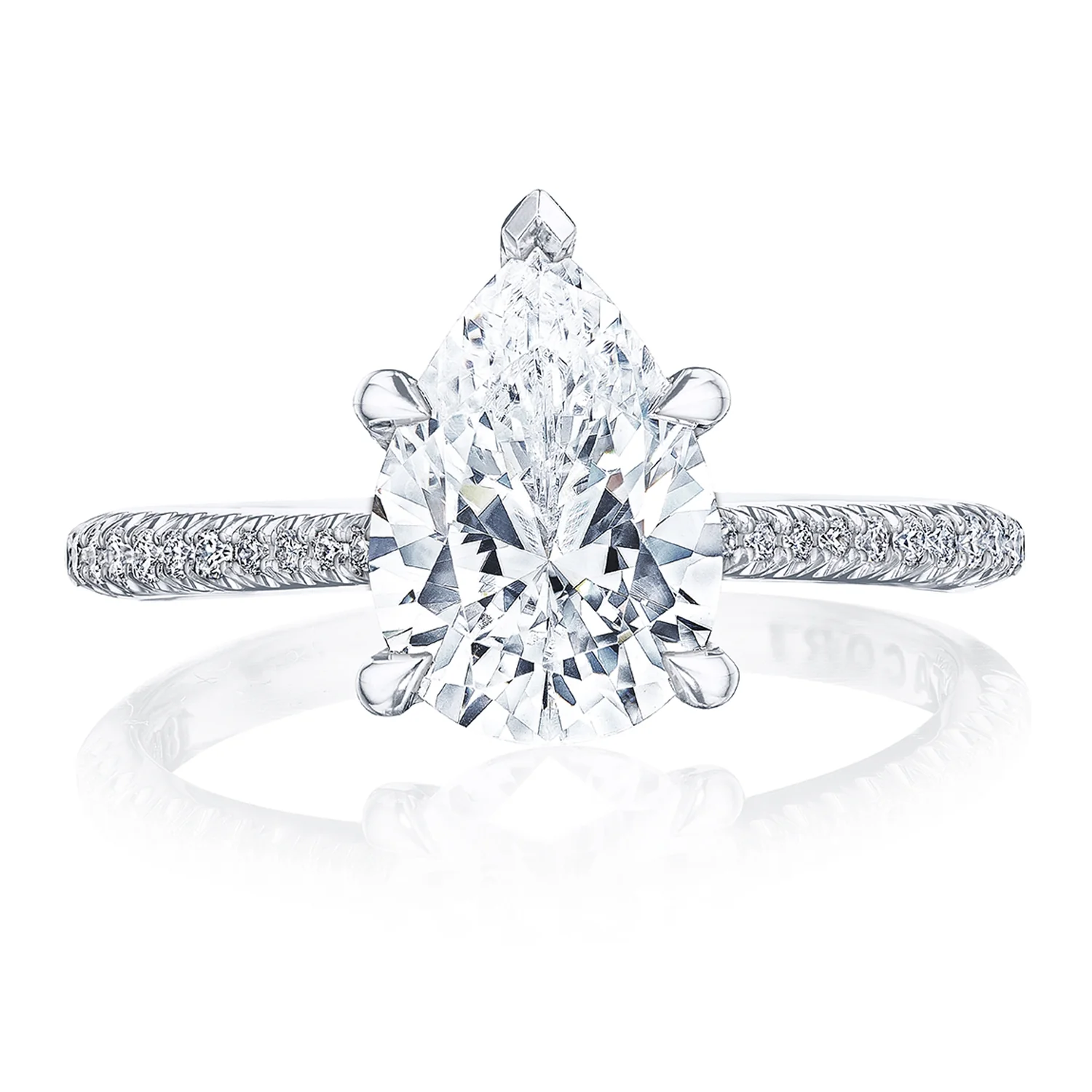 TACORI 18K Founder's Collection Pear Diamond Engagement Ring
