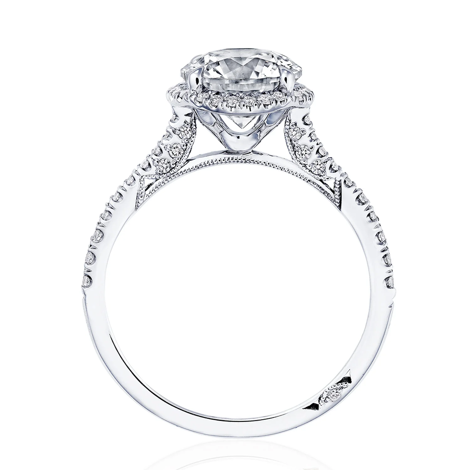 TACORI 18K Simply TACORI Diamond Halo Engagement Ring - Image 3