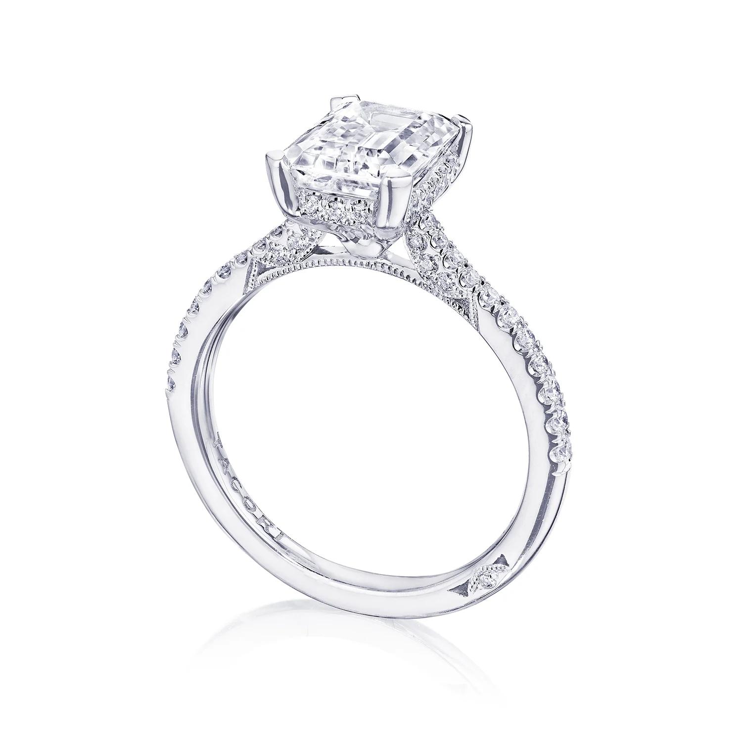 TACORI Simply TACORI 18K Emerald Diamond Engagement Ring - Image 2