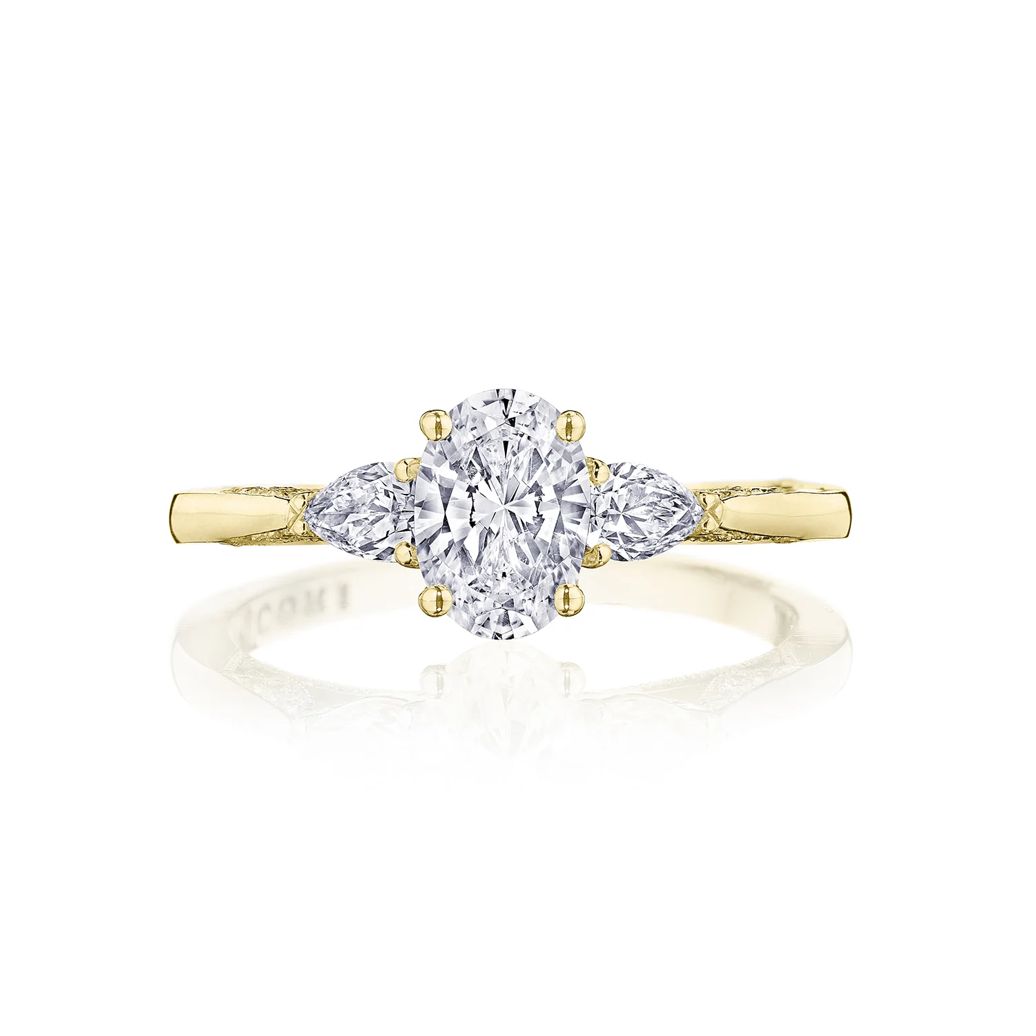 TACORI 18K Diamond Three-Stone Engagement Ring