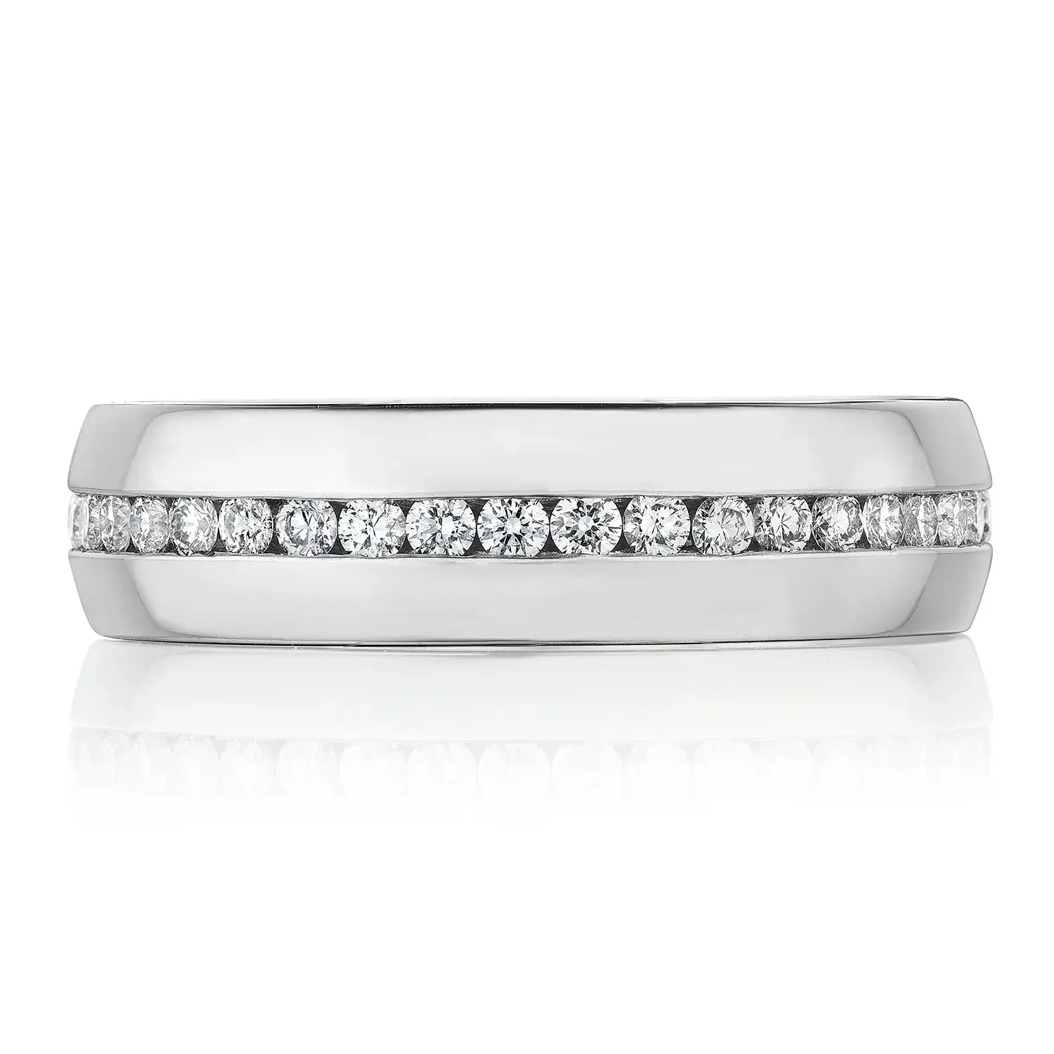 TACORI 18K Diamond Channel 6MM Wedding Band