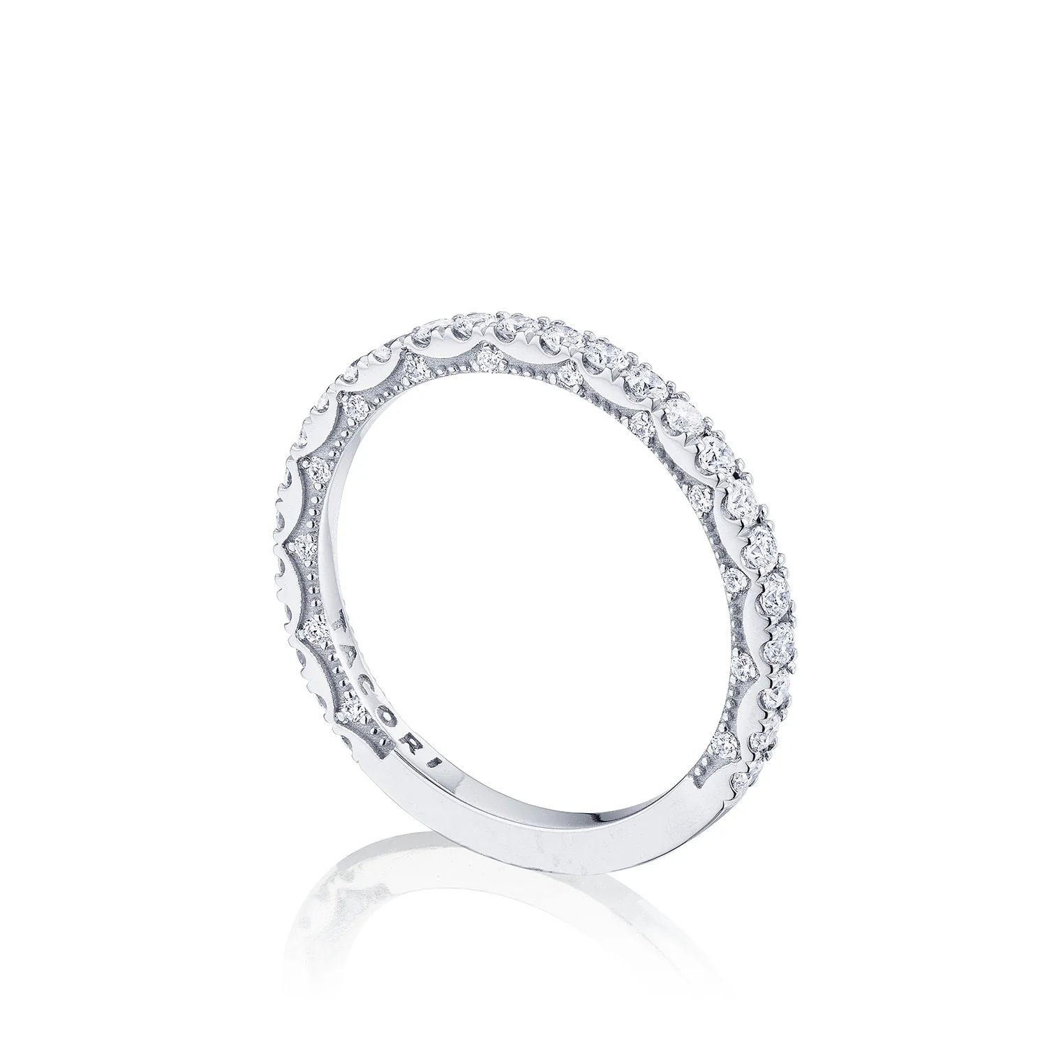 TACORI 14K Coastal Crescent Diamond Wedding Band - Image 2