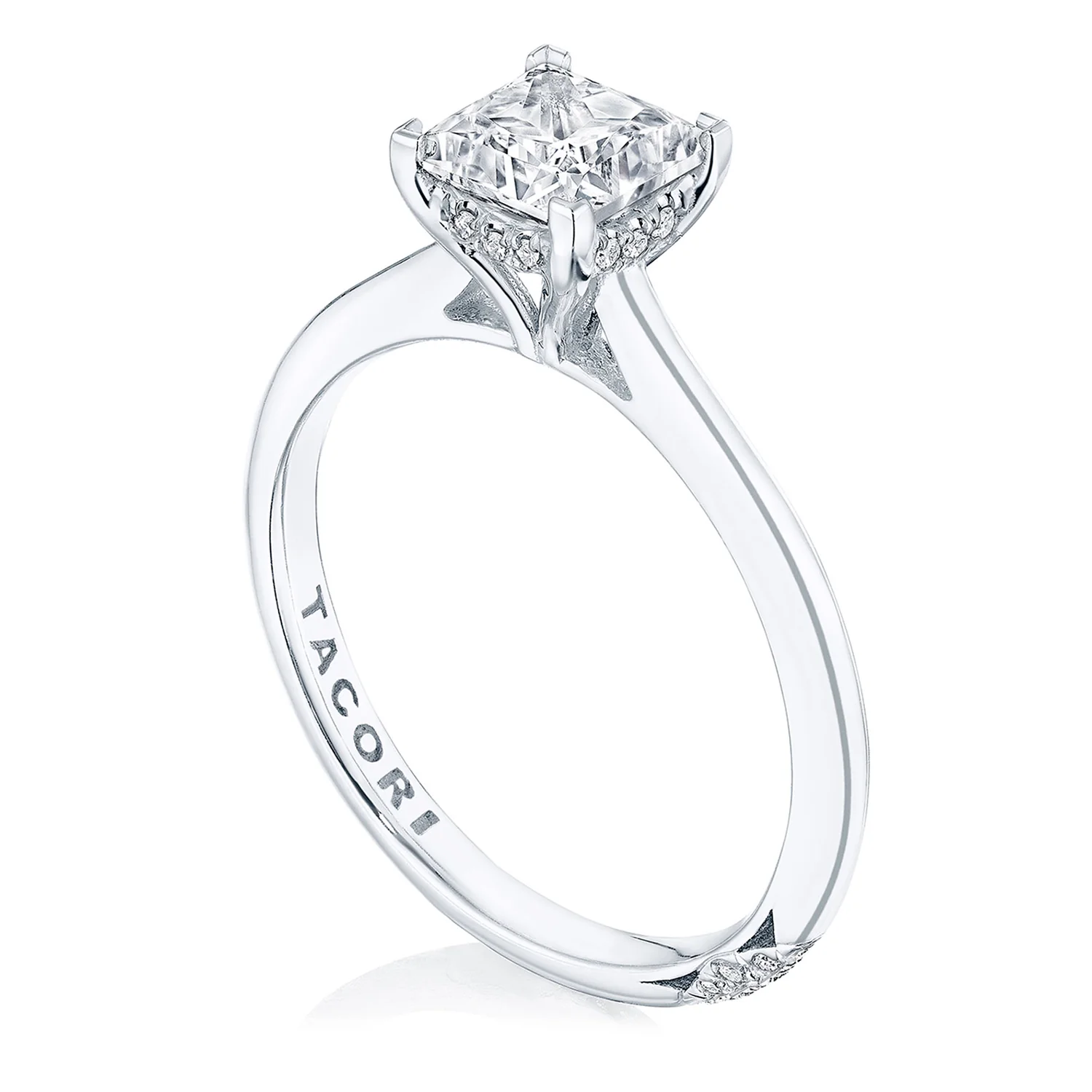 TACORI 18K Founder's Collection Princess Solitaire Engagement Ring - Image 2
