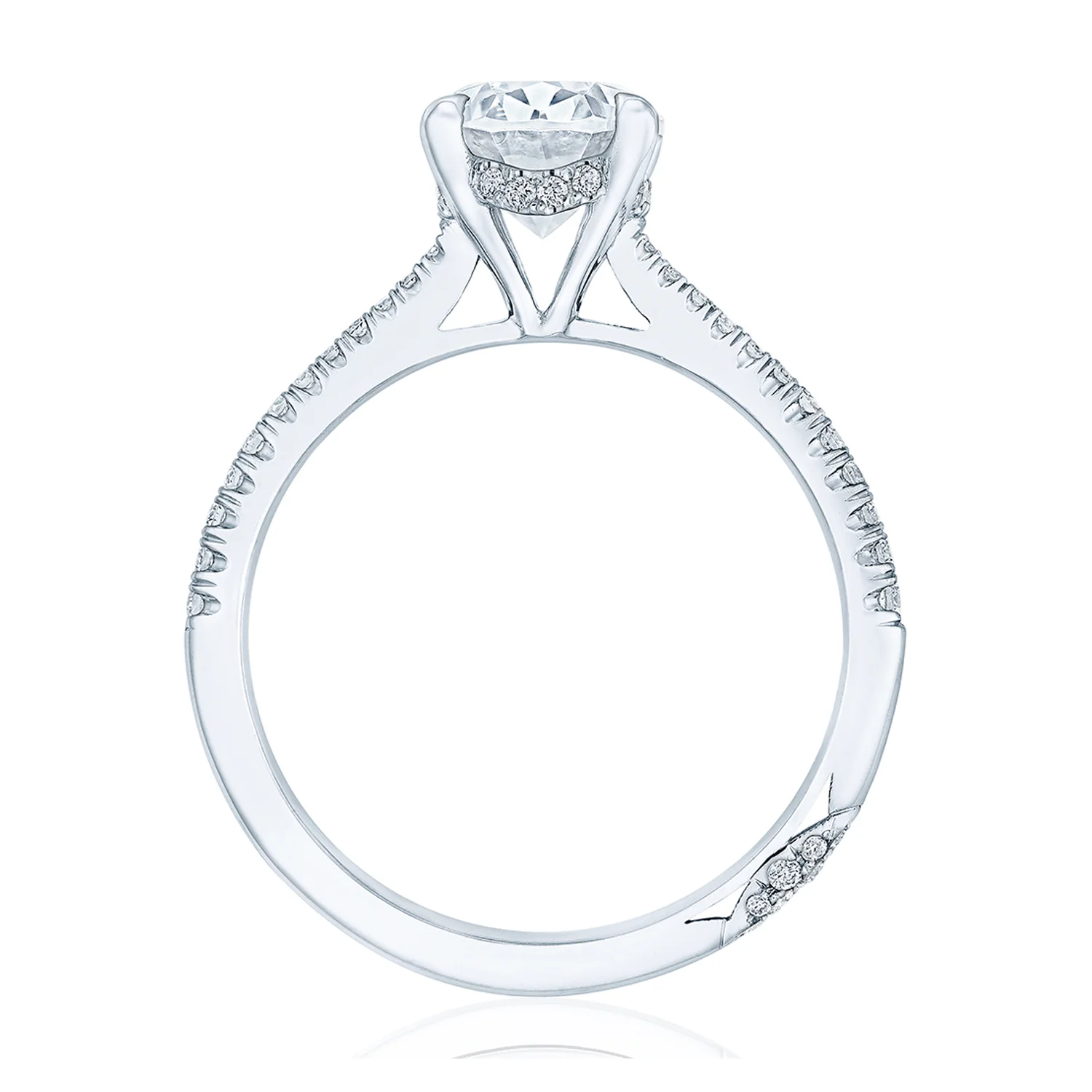 TACORI 18K Founder's Collection Oval Diamond Engagement Ring - Image 3