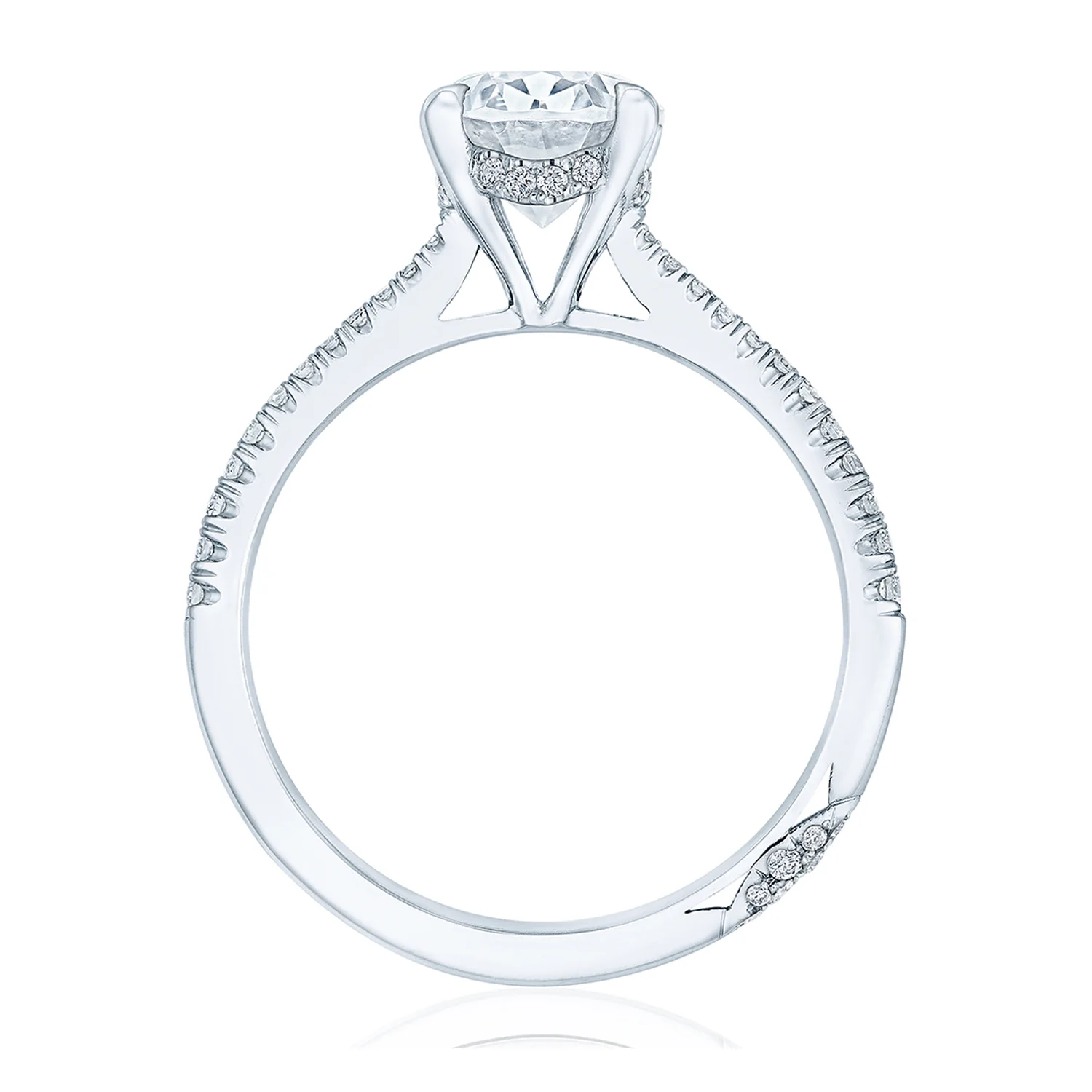 TACORI 18K Founder's Collection Oval Diamond Engagement Ring - Image 3