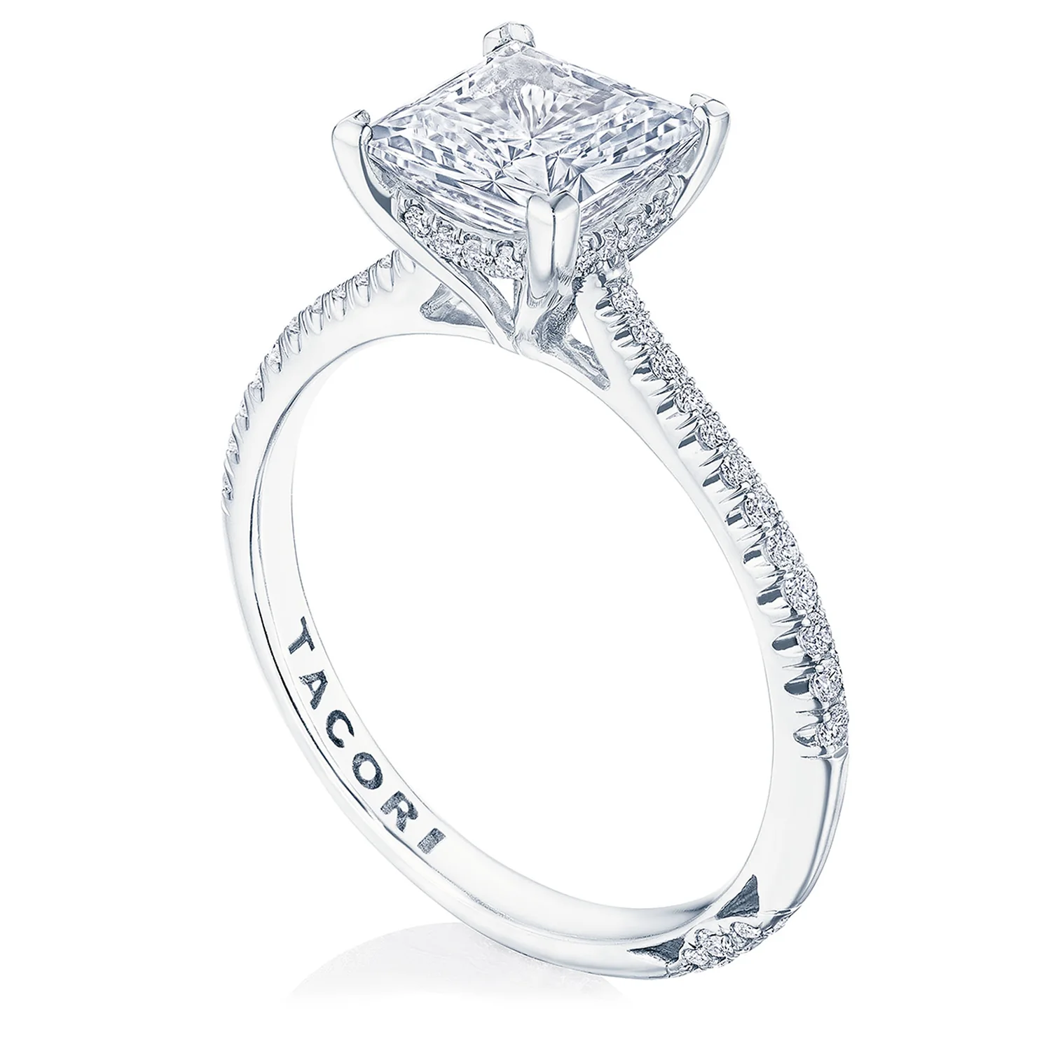 TACORI 18K Founder's Collection Princess Diamond Engagement Ring - Image 2