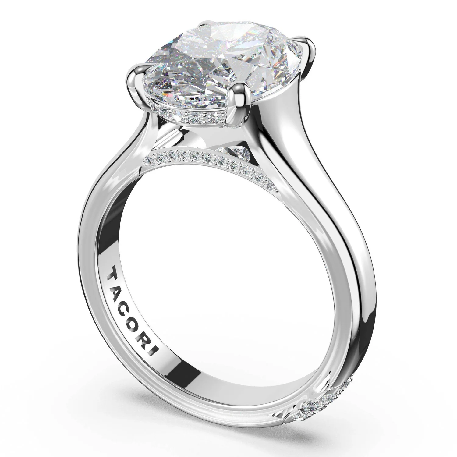 TACORI Platinum Founders Tapered Solitaire Diamond Ring - Image 2