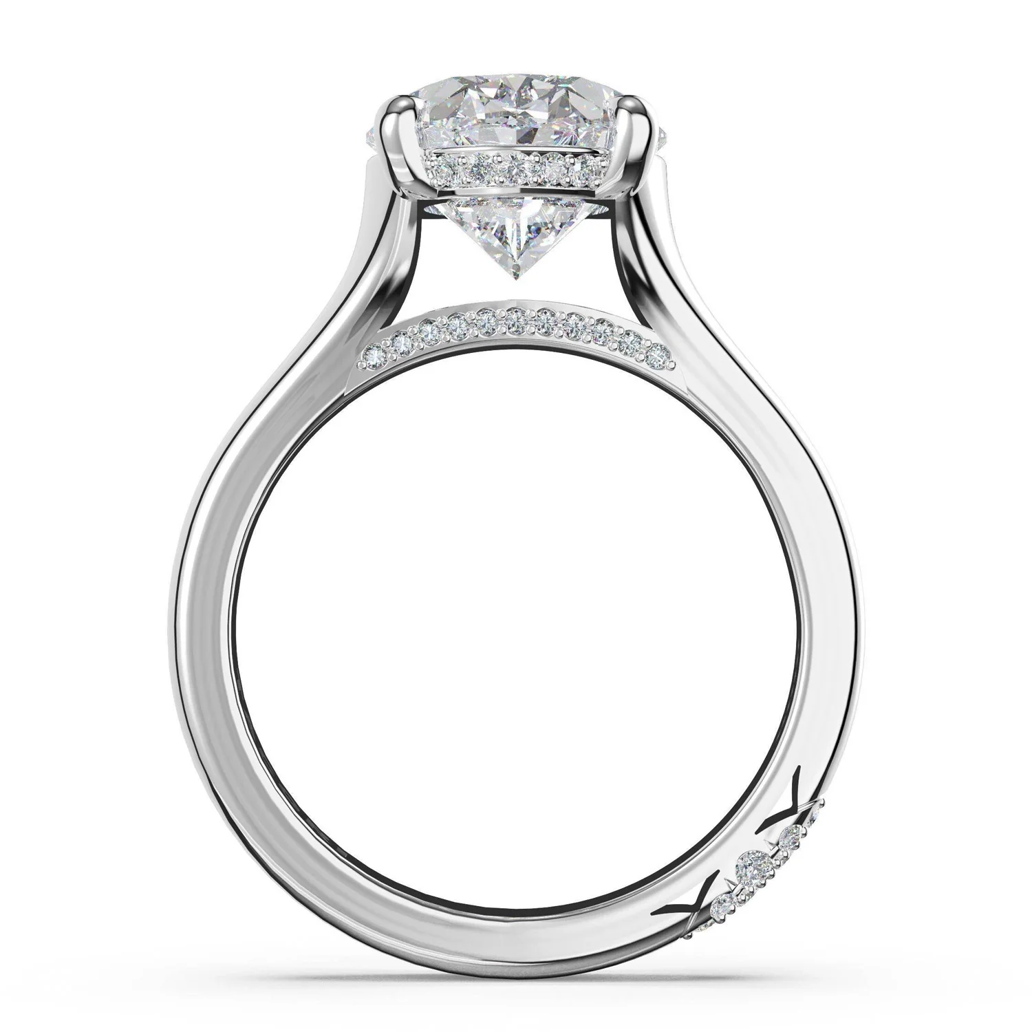 TACORI Platinum Founders Tapered Solitaire Diamond Ring - Image 3