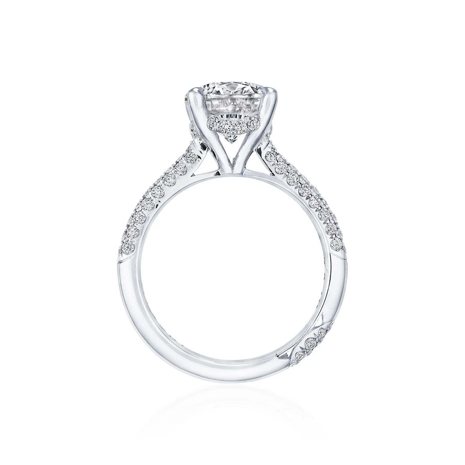 TACORI Platinum RoyalT Oval Diamond Pavé Engagement Ring - Image 3