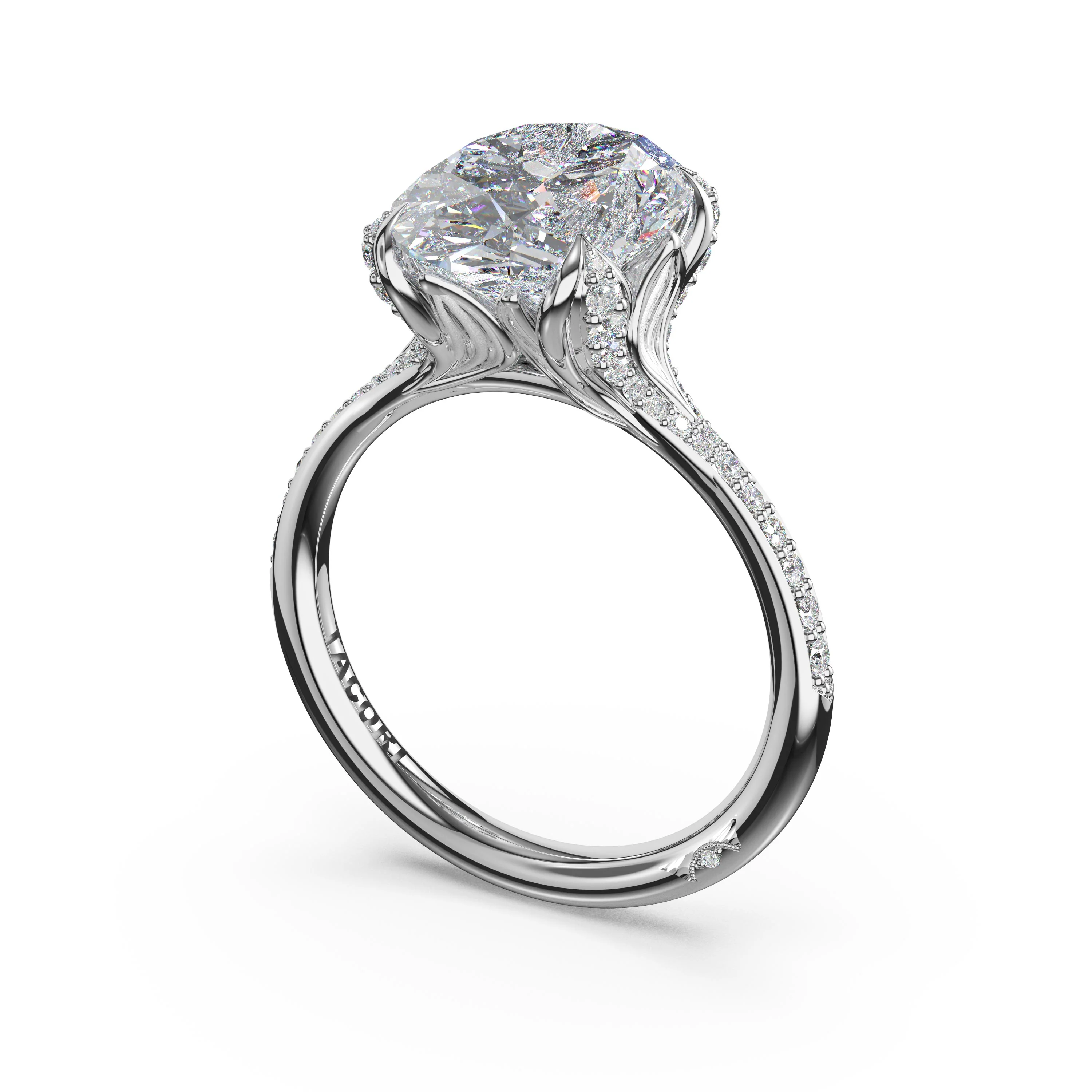 TACORI Platinum Dahlia Diamond Engagement Ring - Image 2