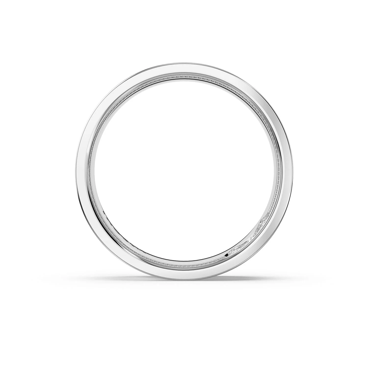 TACORI Platinum Geometric Sculpted Texture Band - 6mm - Image 3