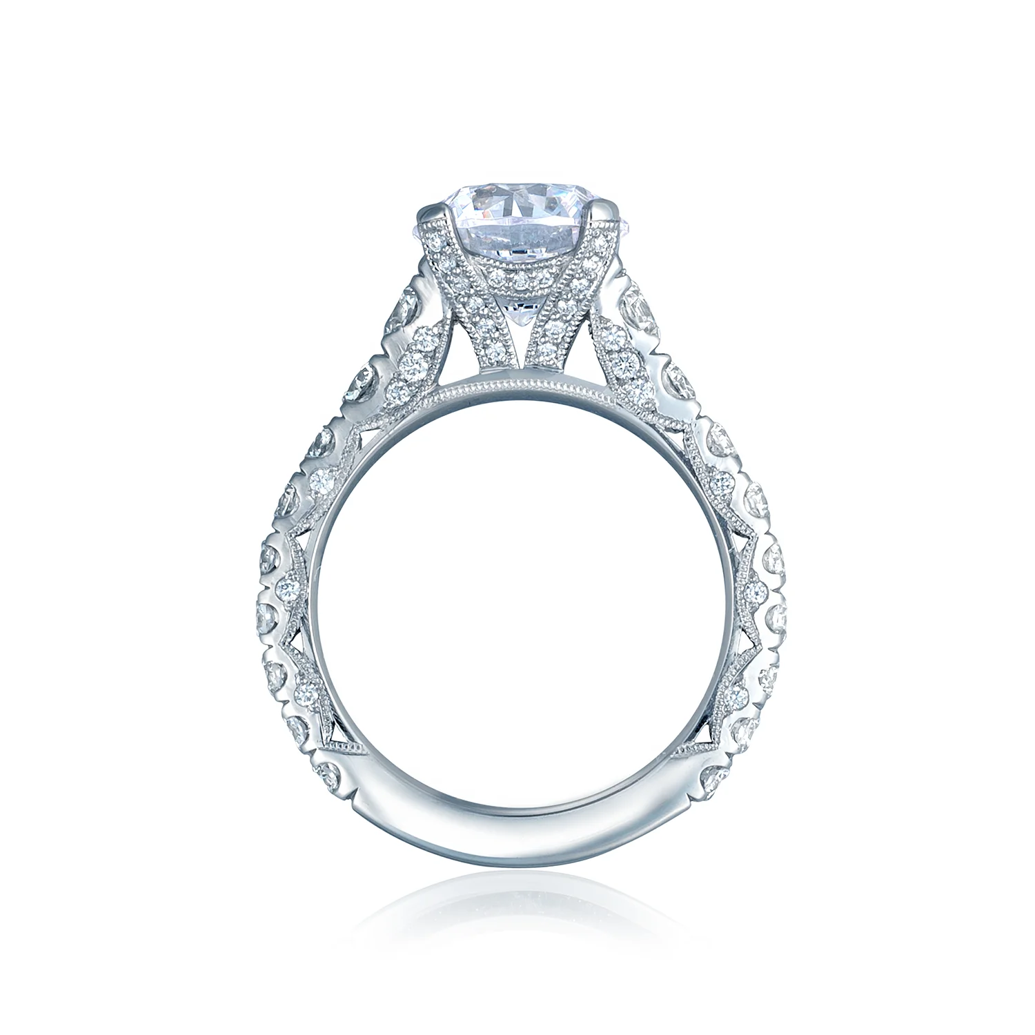 TACORI Platinum Petite Crescent RoyalT Diamond Engagement Ring - Image 3