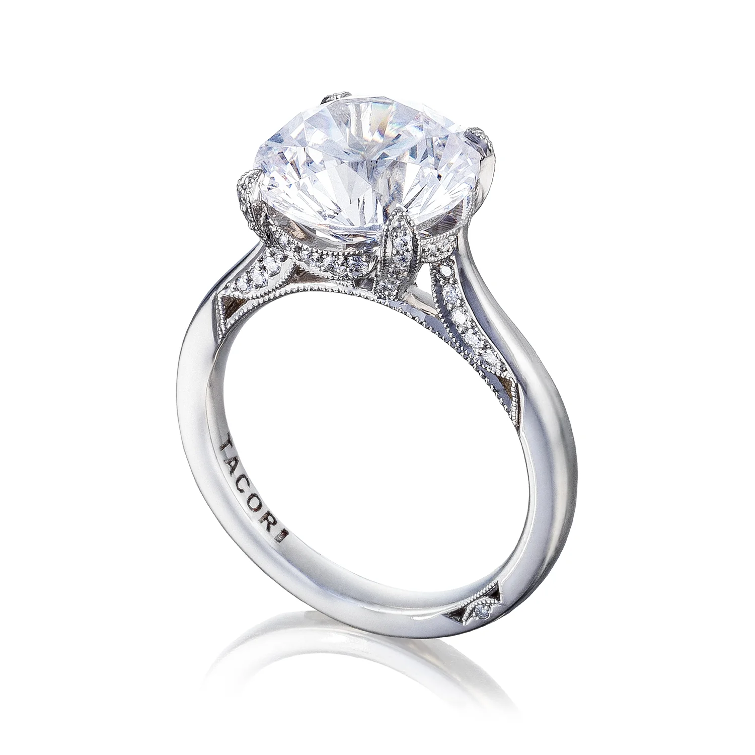 TACORI Platinum RoyalT Diamond Solitaire Engagement Ring - Image 2