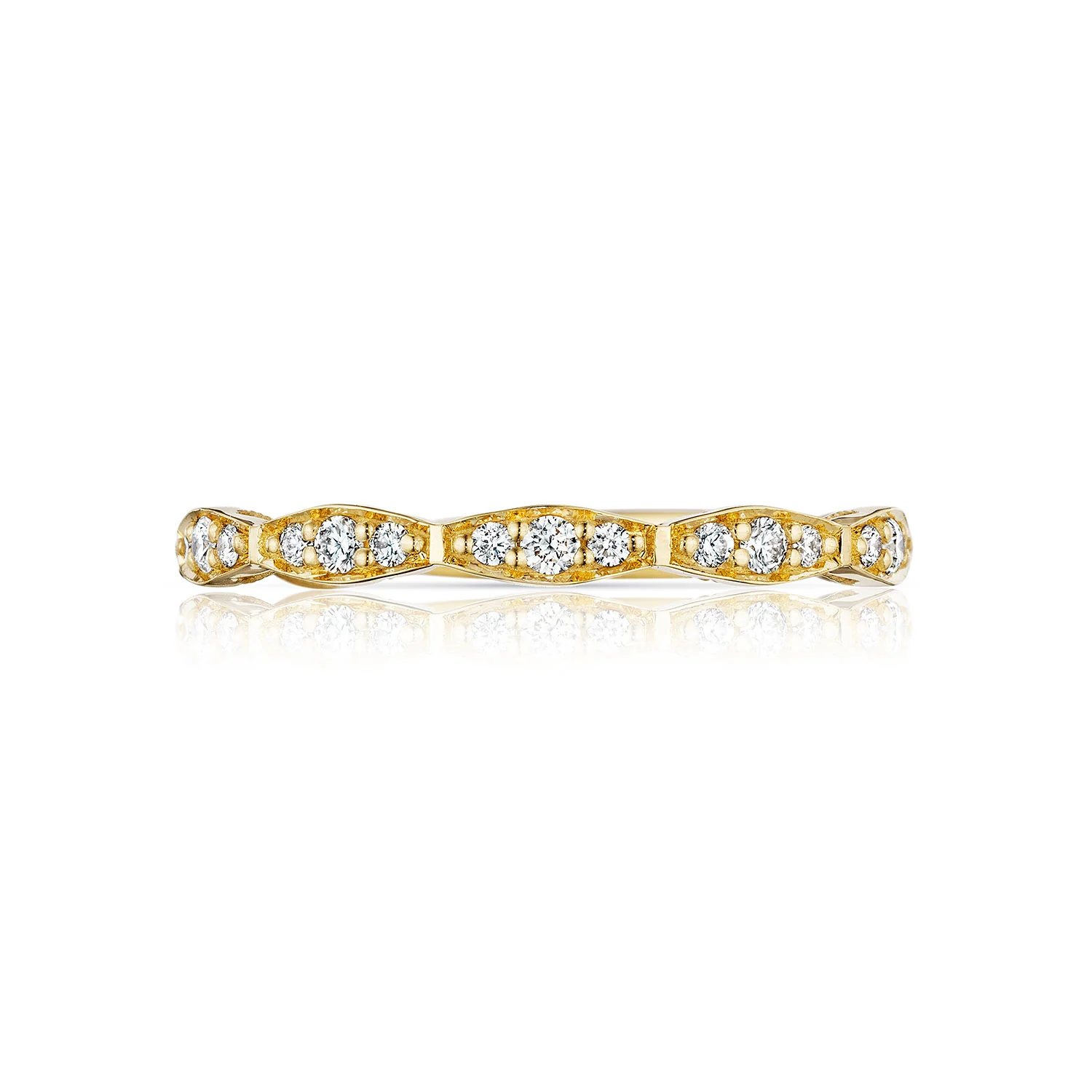 TACORI 14K Sculpted Crescent Marquise Design Wedding Band
