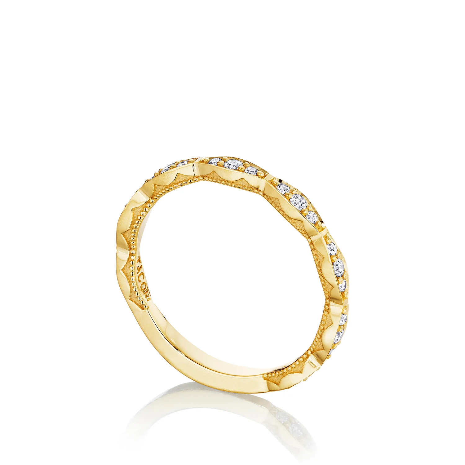 TACORI 14K Sculpted Crescent Marquise Design Wedding Band - Image 2