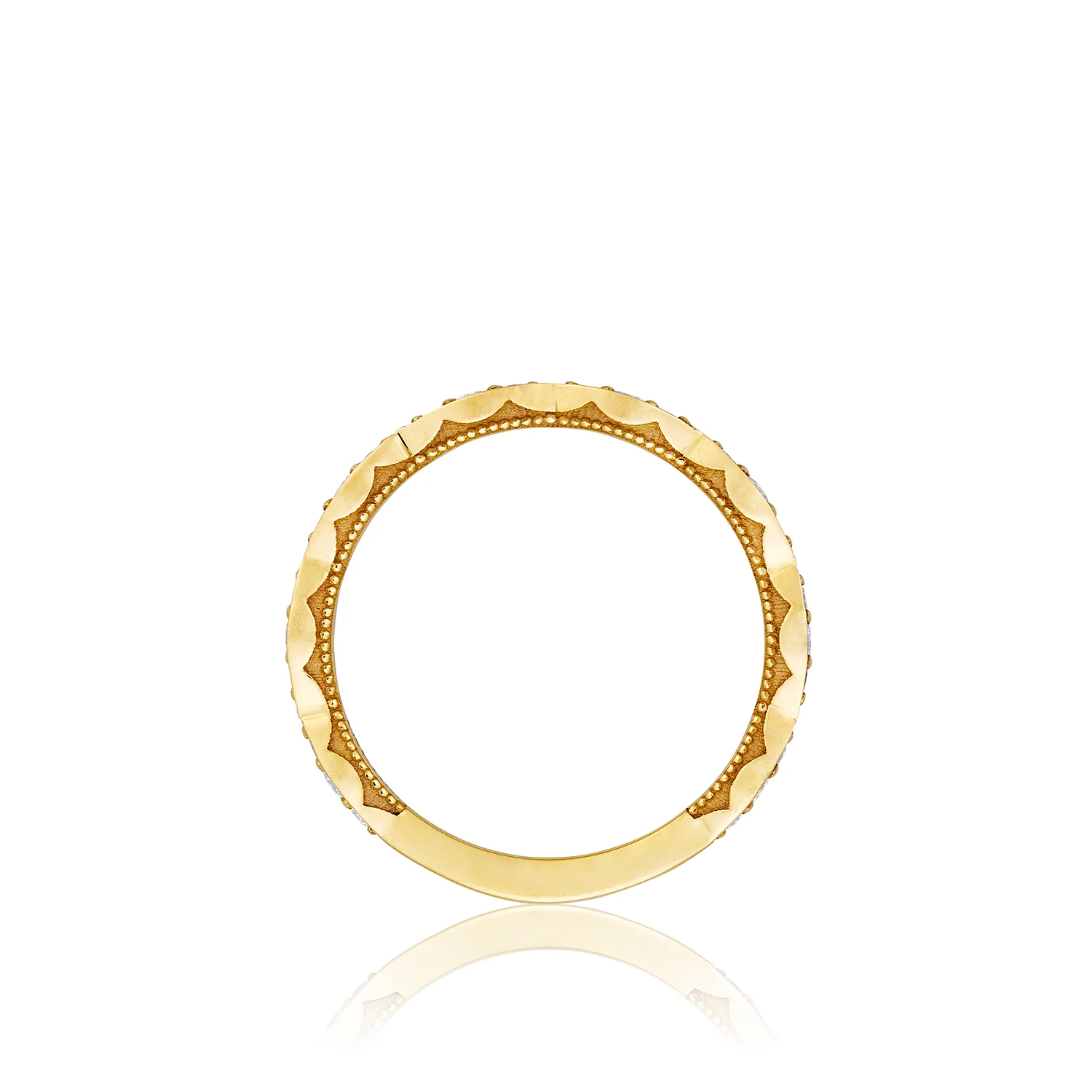 TACORI 14K Sculpted Crescent Marquise Design Wedding Band - Image 3