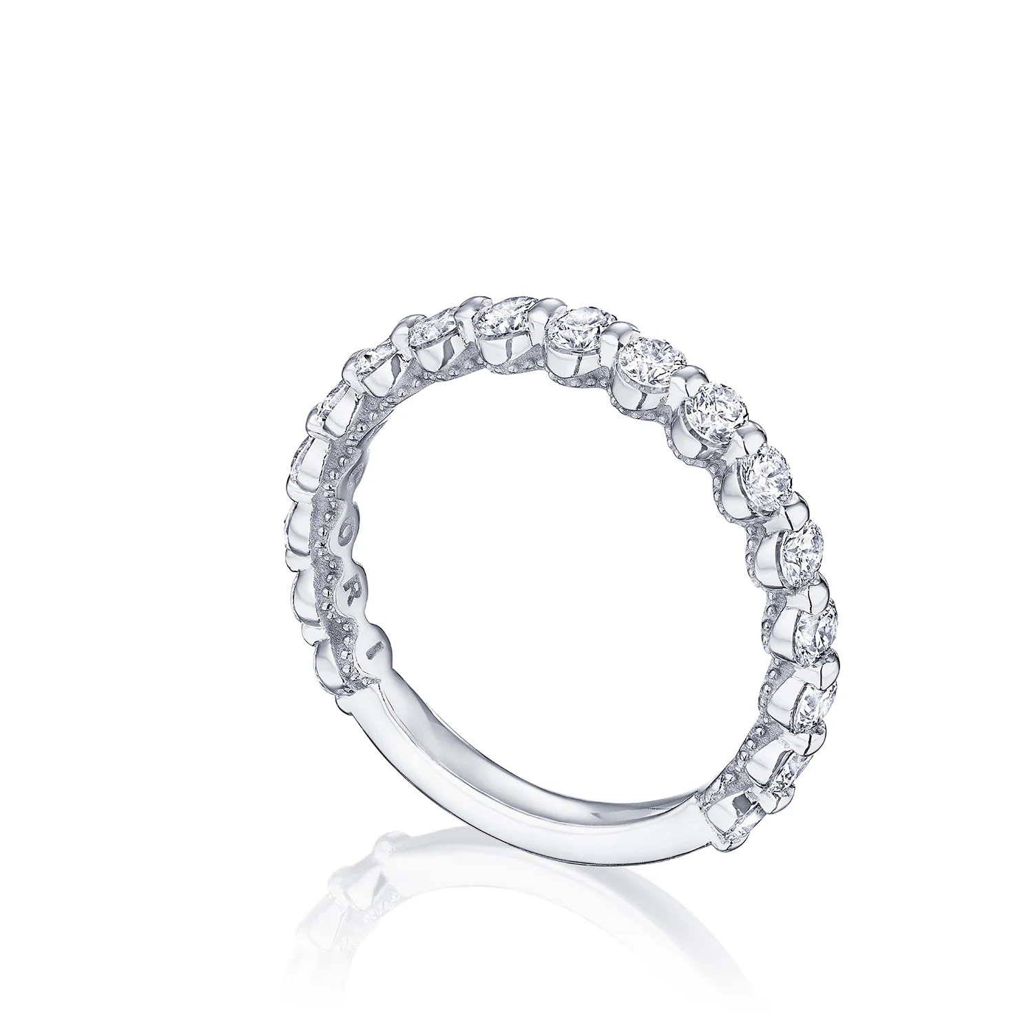 TACORI Sculpted Crescent Platinum Diamond Wedding Band - Image 2