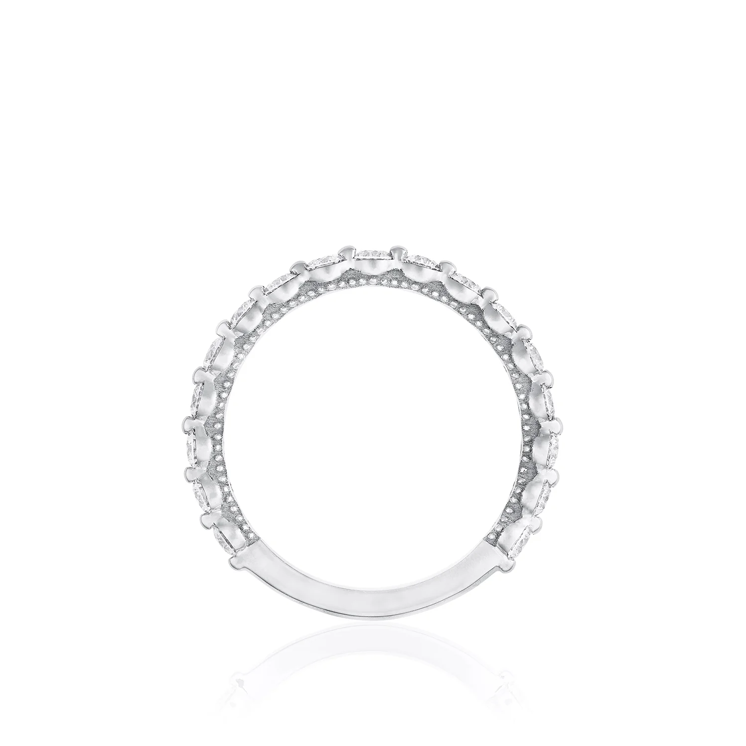 TACORI Sculpted Crescent Platinum Diamond Wedding Band - Image 3