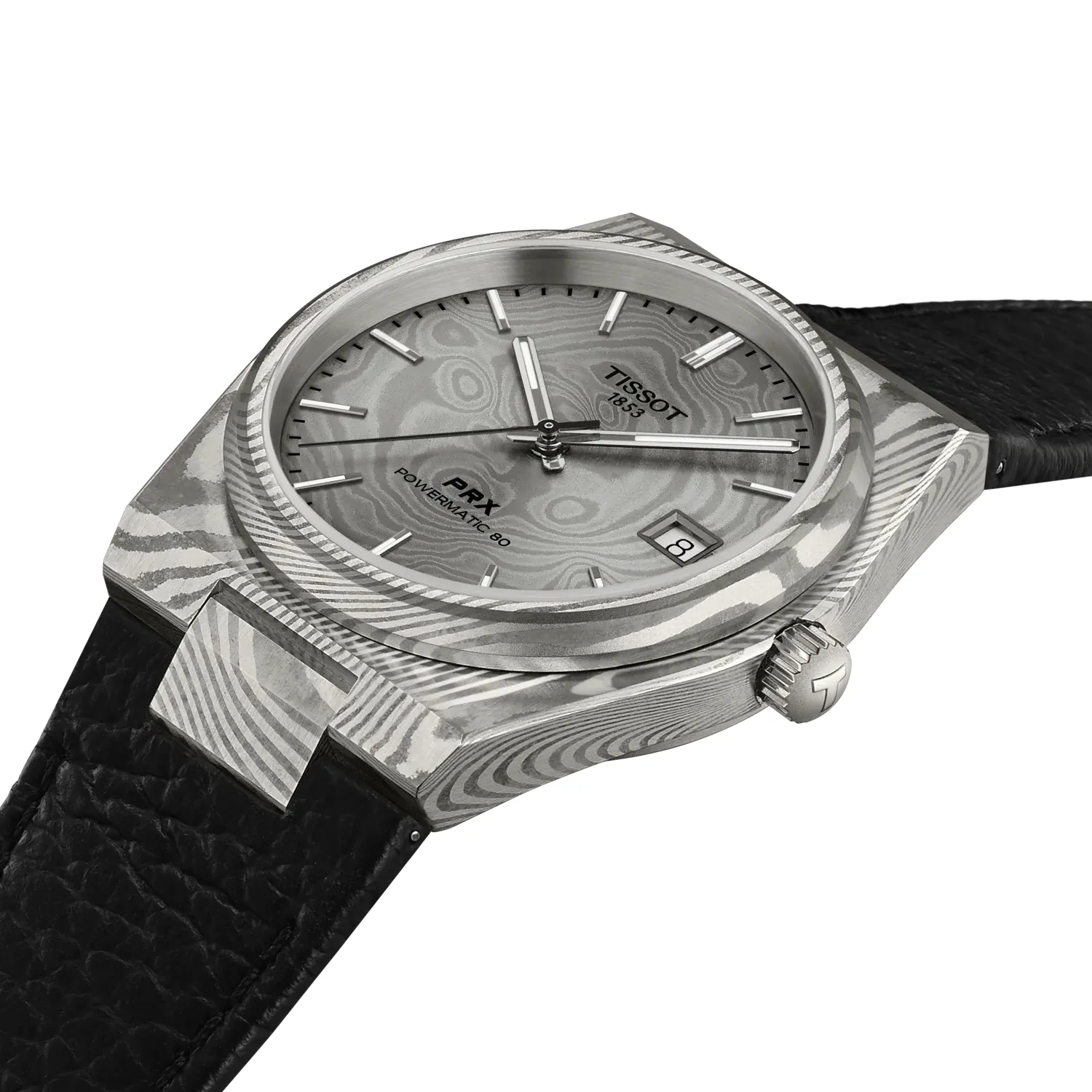Tissot PRX PW80 Damascus Steel Watch - 38mm - Image 2