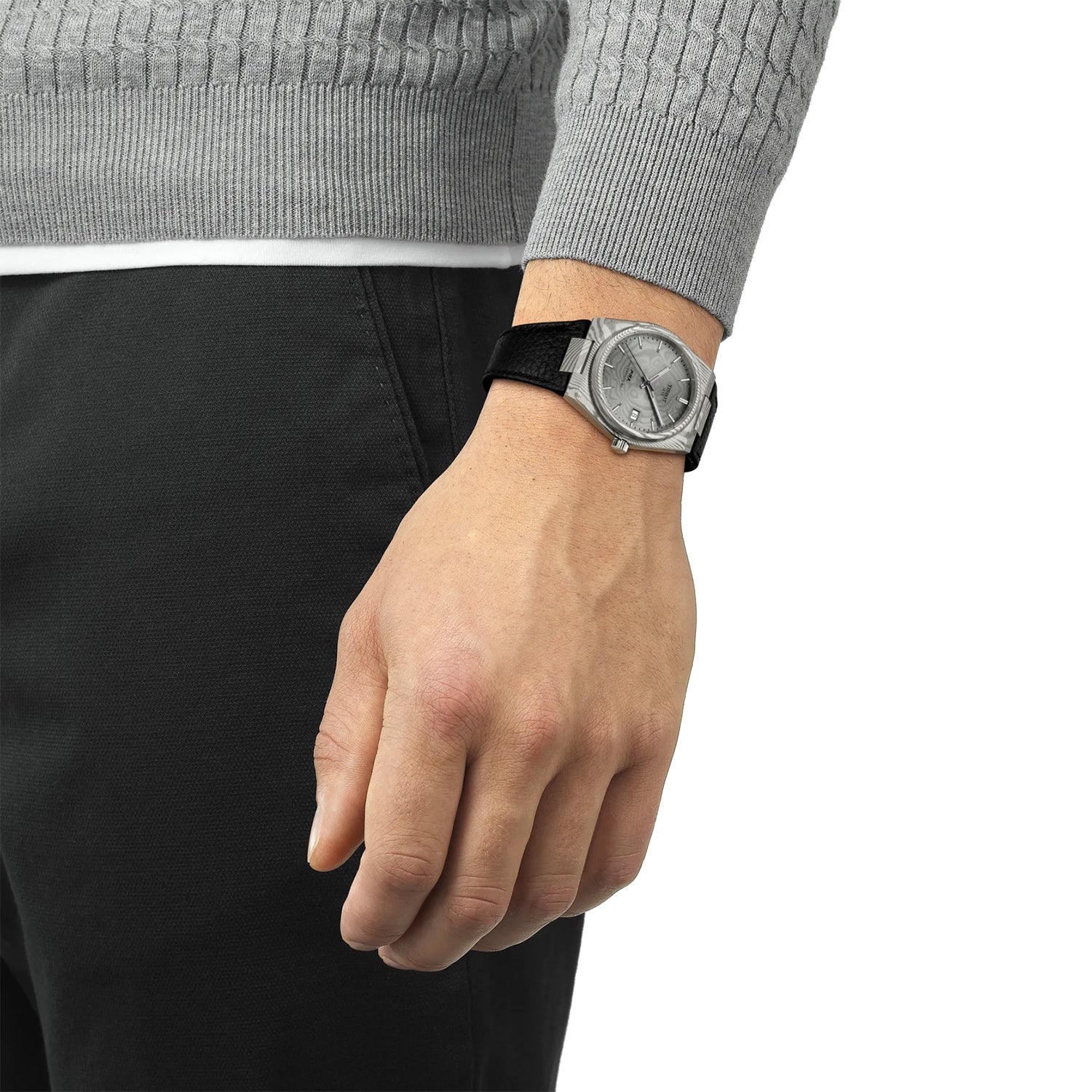 Tissot PRX PW80 Damascus Steel Watch - 38mm - Image 5