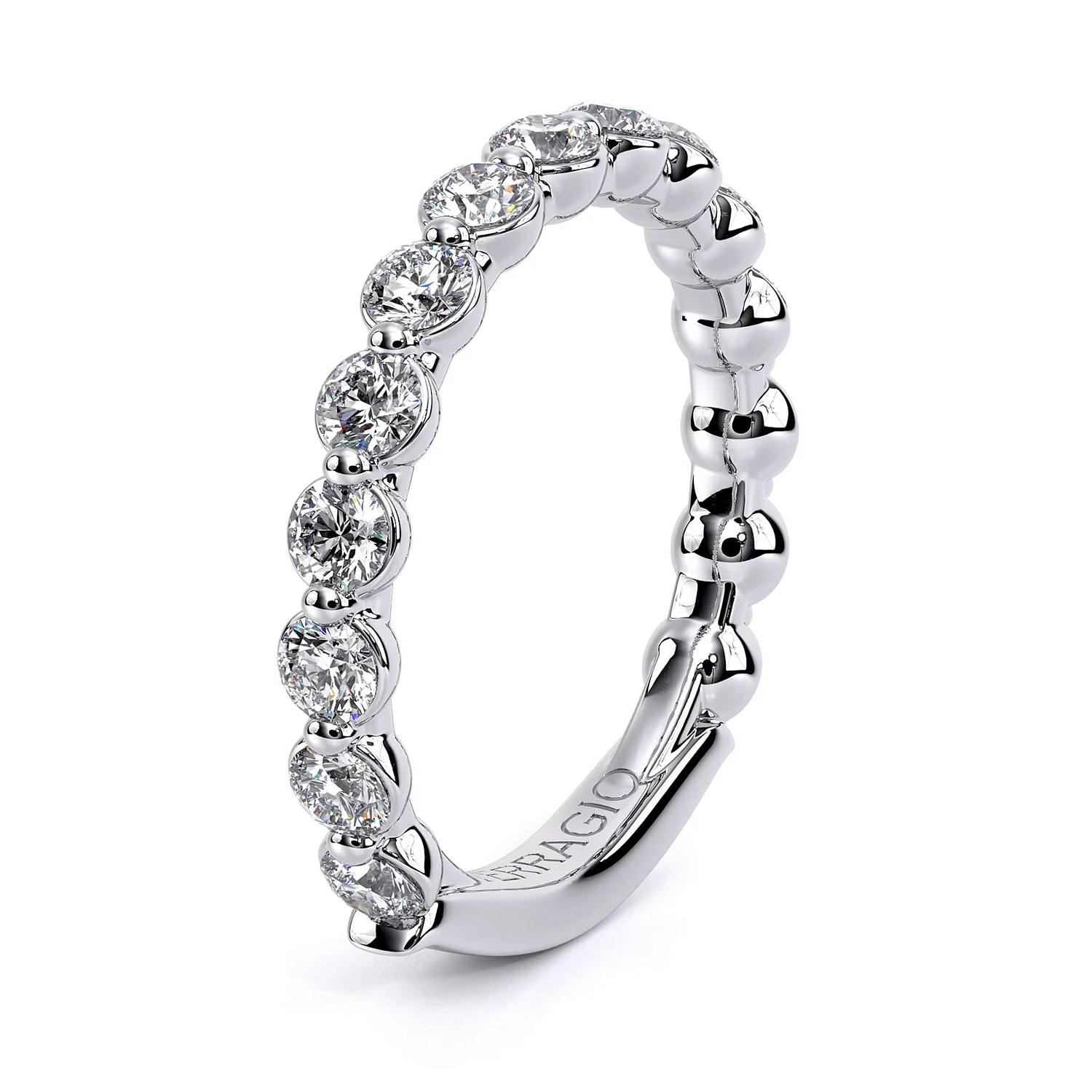 Verragio 14K Renaissance Diamond Wedding Band V-984W2.5 - Image 2