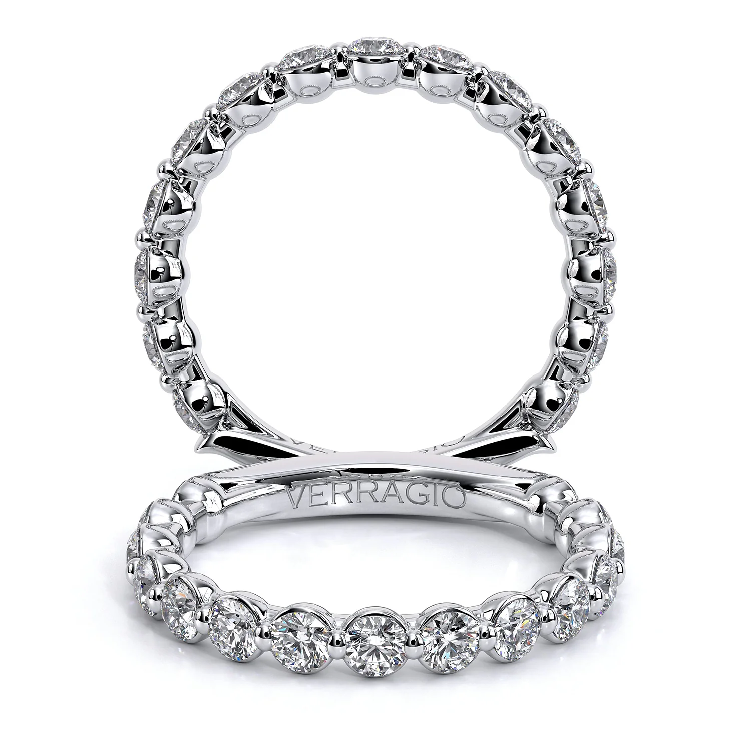 Verragio 14K Renaissance Diamond Wedding Band V-984W2.5 - Image 4