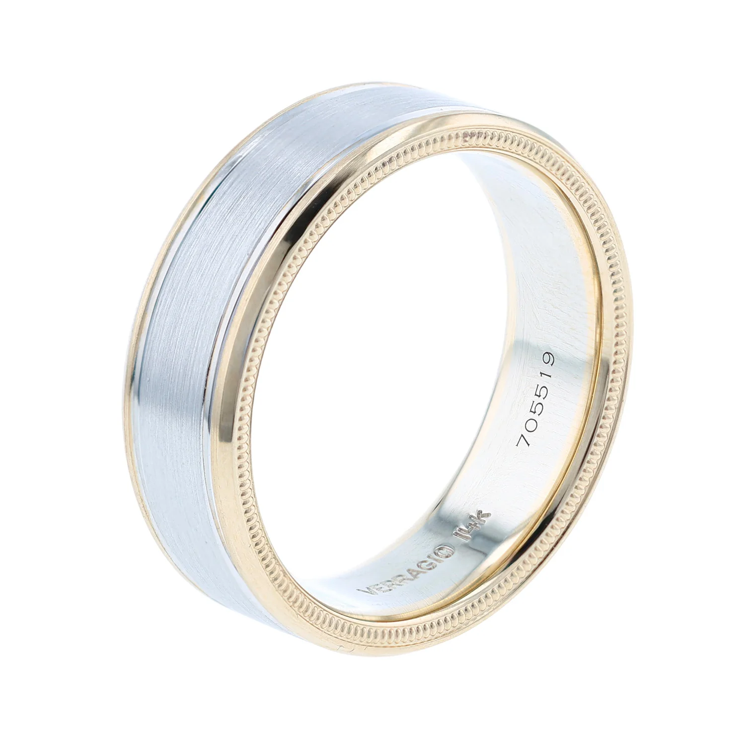Verragio 14K Two-Tone Wedding Band - 7mm - Image 2