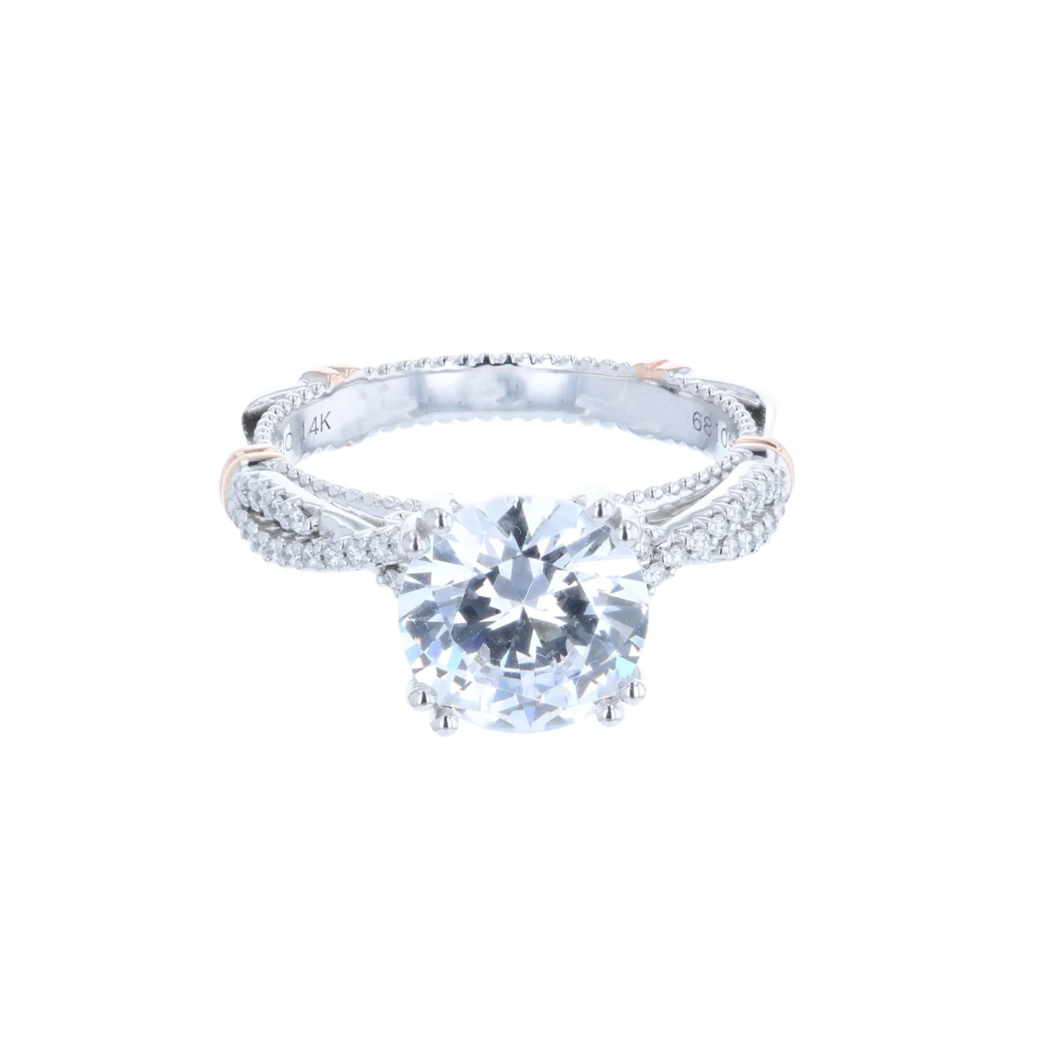 Verragio 14K Two-Tone 9MM Diamond Twist Engagement Ring