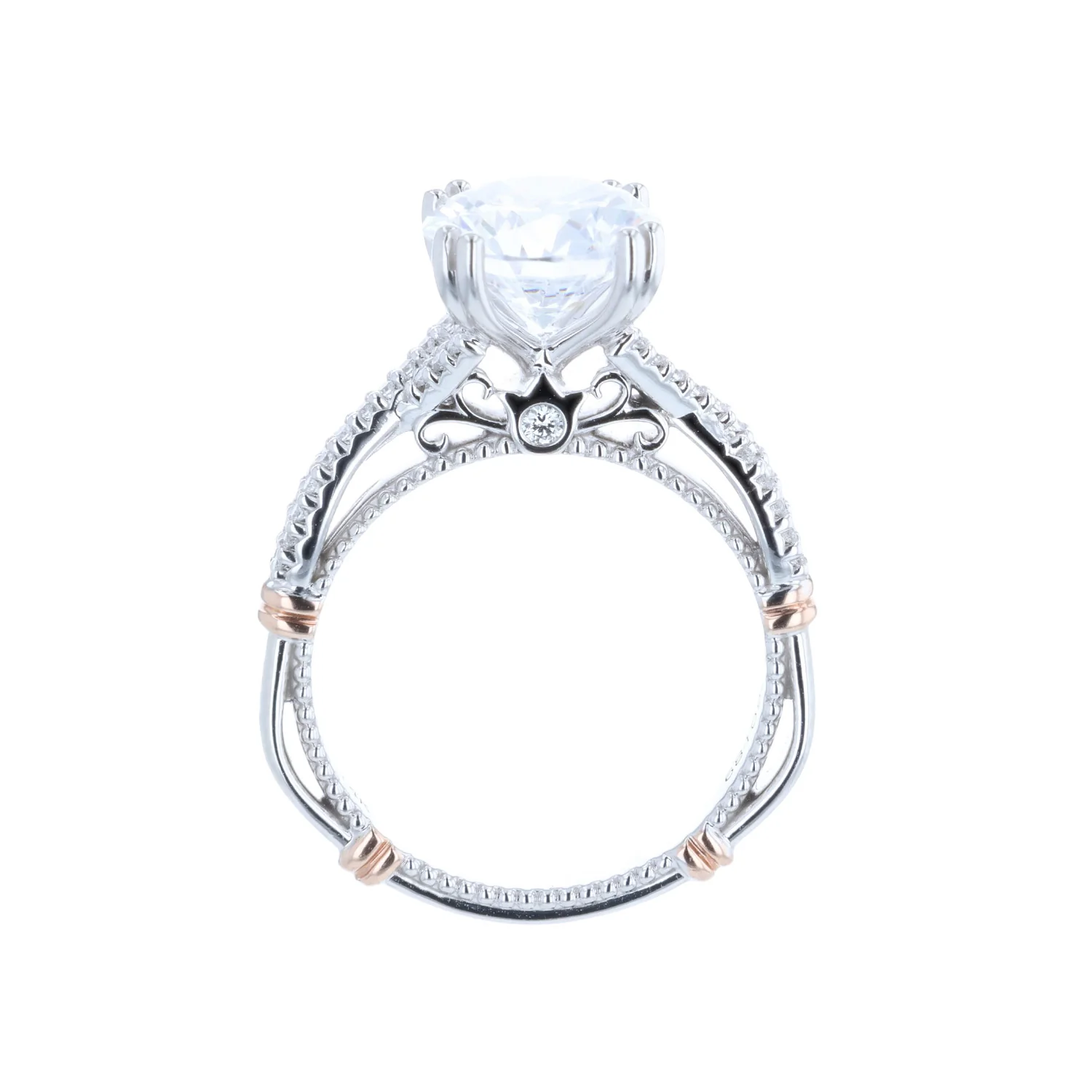 Verragio 14K Two-Tone 9MM Diamond Twist Engagement Ring - Image 4