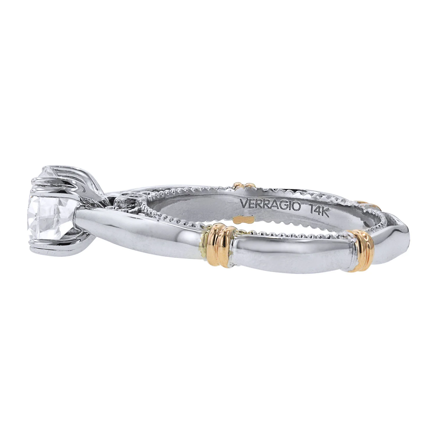 Verragio 14K Two-Tone Parisian Diamond Engagement Ring D-120 - Image 2