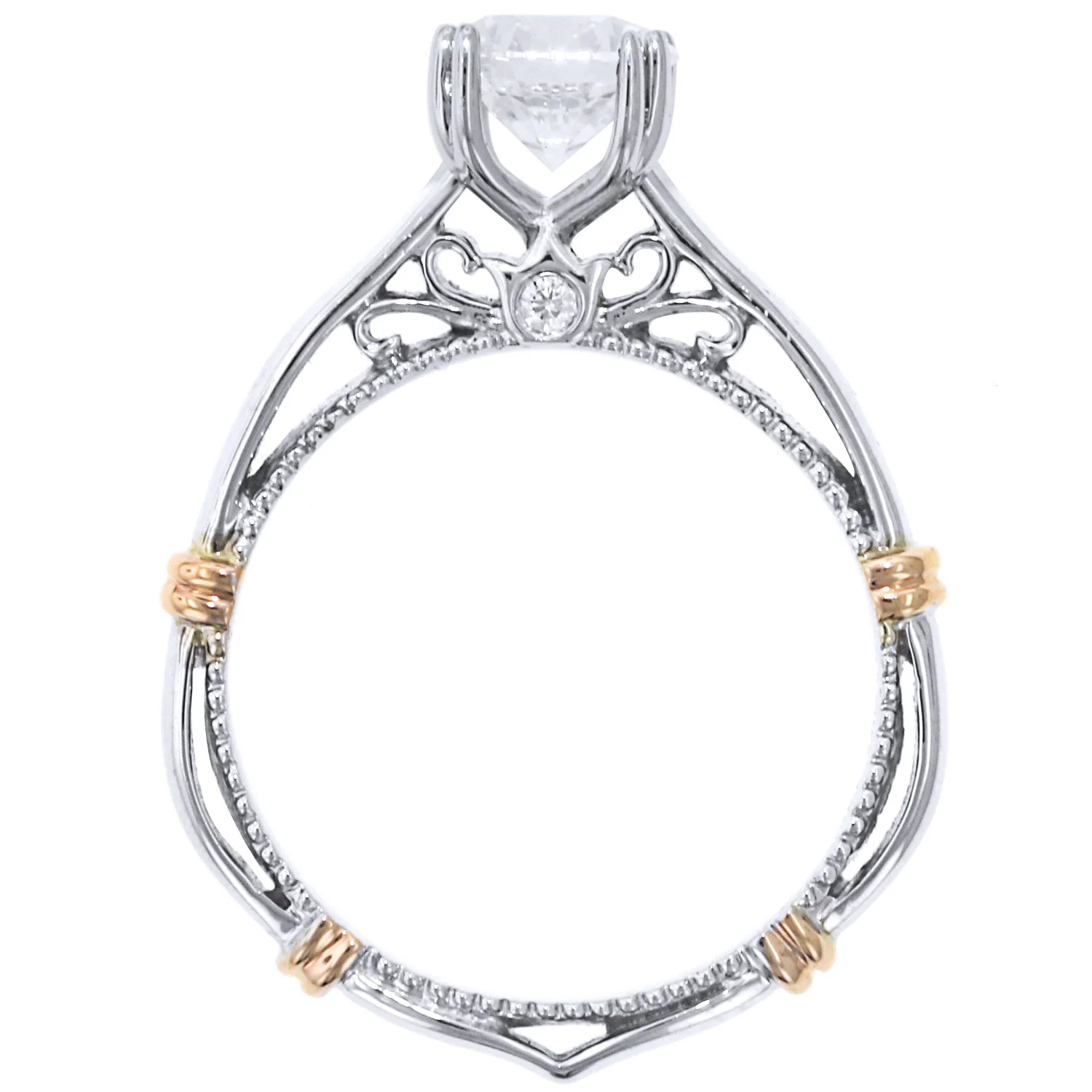 Verragio 14K Two-Tone Parisian Diamond Engagement Ring D-120 - Image 3