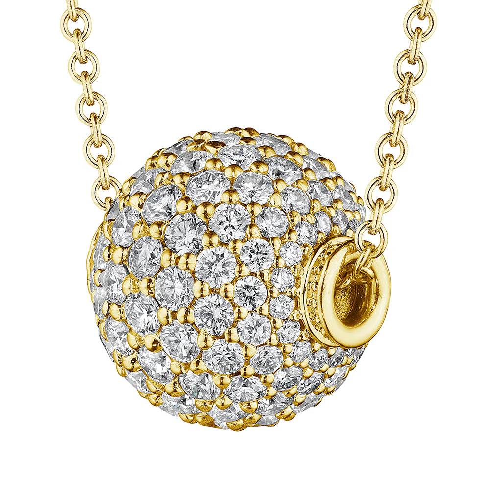 Verragio 18K Disco Slide Diamond Necklace - Image 2