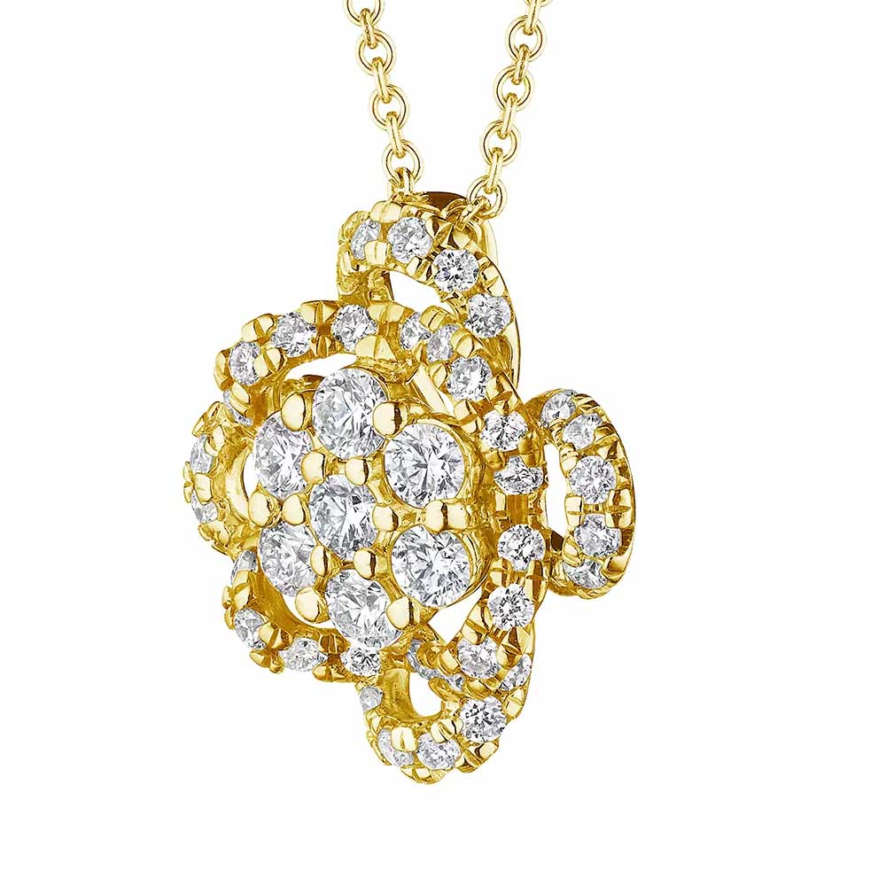 Verragio 18K Floret Cluster Diamond Pendant - Image 2