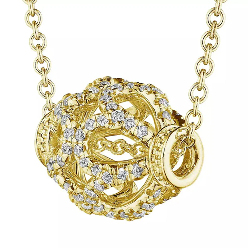 Verragio 18K Diamond Rose Bead Pendant - Image 2