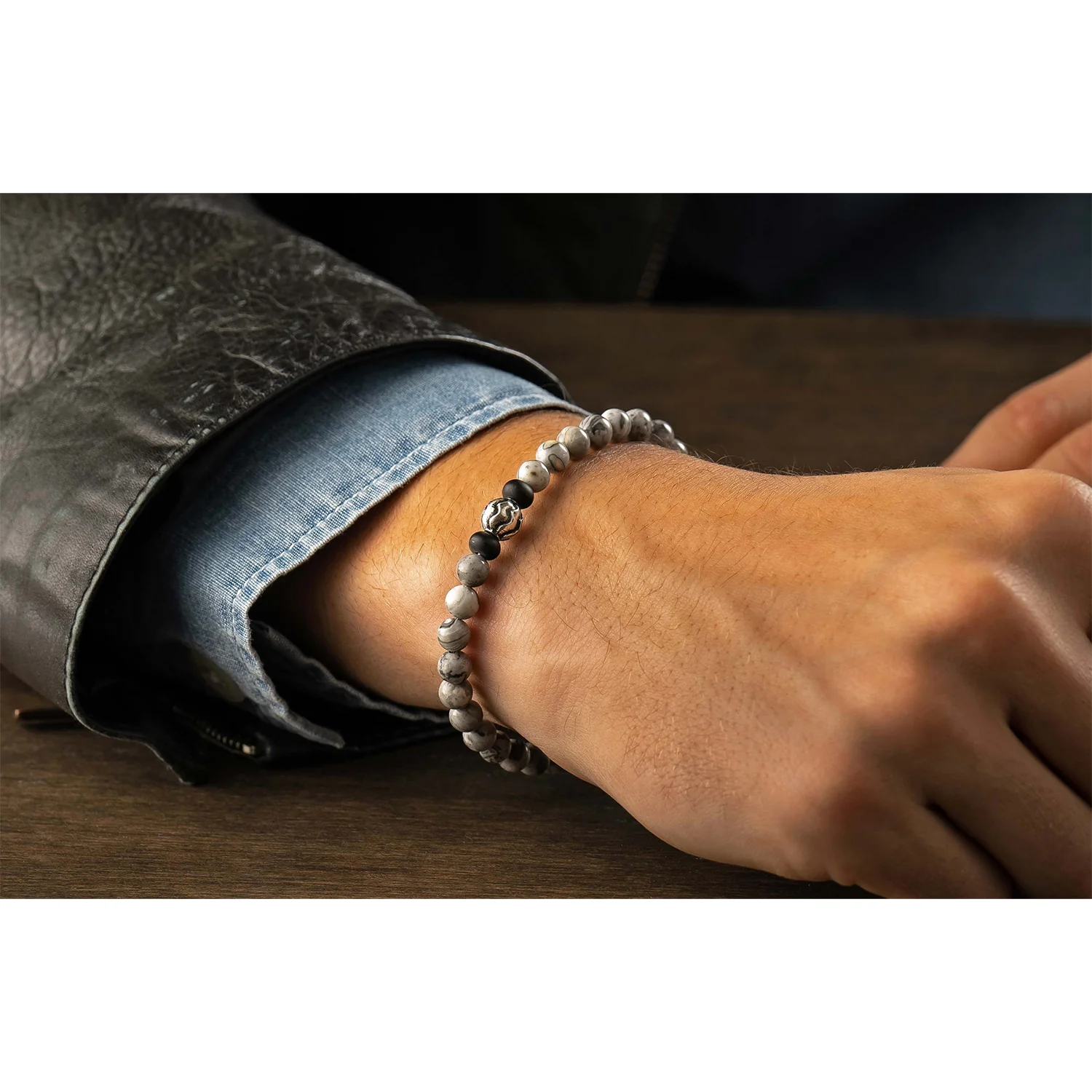 William Henry Brookings Silver Agate Bracelet BB48 SLA - Image 3