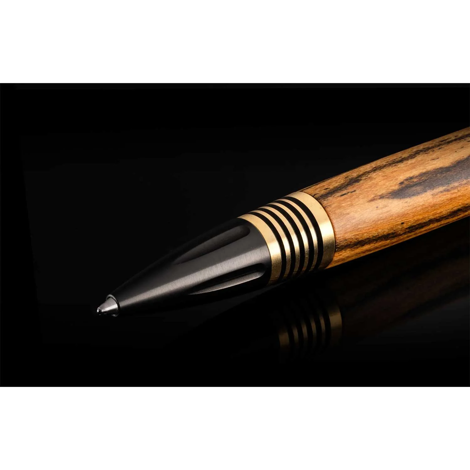 William Henry Caribe 13 Twist-Action Writing Pen with Rosewood Barrel and Brass Details - Image 2