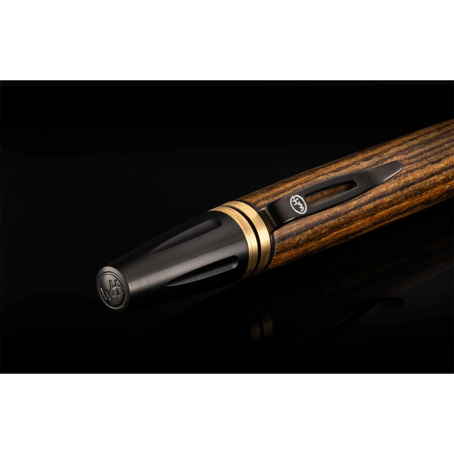 William Henry Caribe 13 Twist-Action Writing Pen with Rosewood Barrel and Brass Details - Image 3