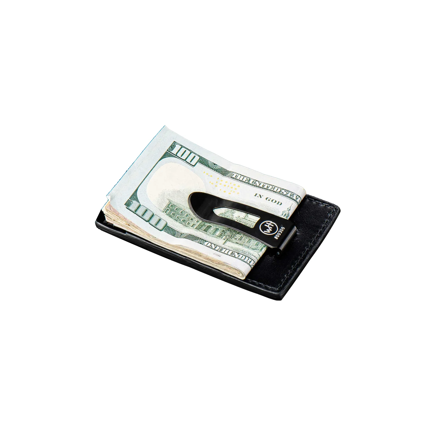 William Henry MonteCarlo Leather Cash and Card Holder MCW MC BLK - Image 2