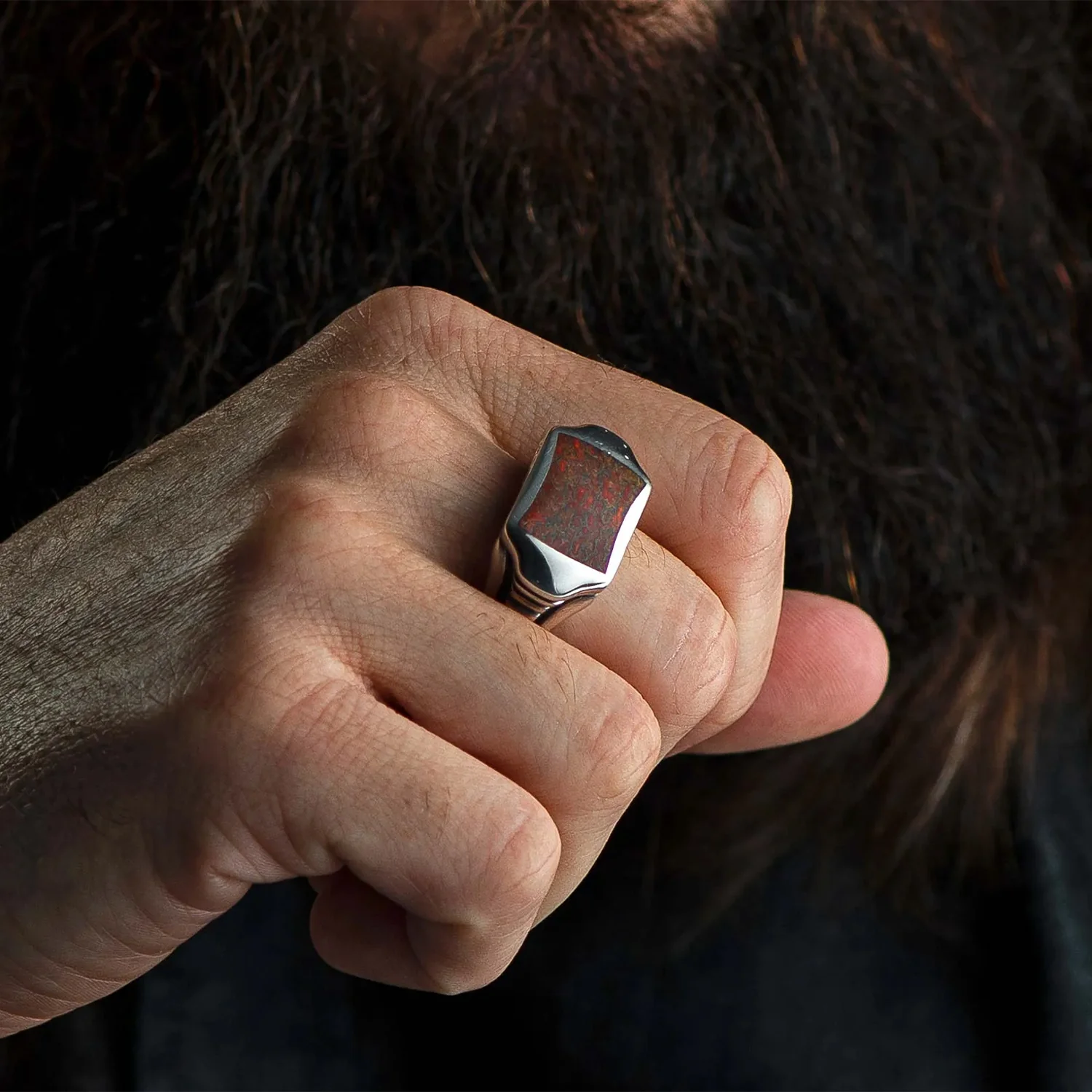 William Henry Dinosaur Bone Sleek Ring RING 8 DB - Image 4
