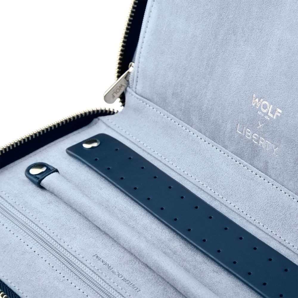 WOLF X LIBERTY All Over Ianthe Travel Jewelry Portfolio - Navy - Image 4