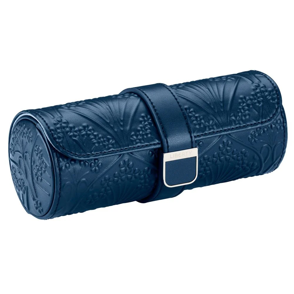 WOLF X LIBERTY All Over Ianthe Triple Watch Roll - Navy - Image 2