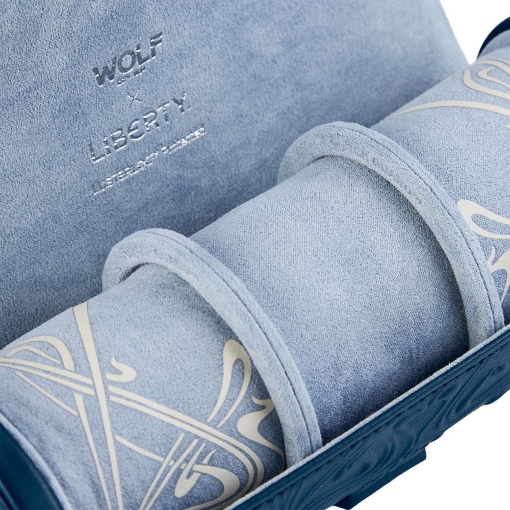 WOLF X LIBERTY All Over Ianthe Triple Watch Roll - Navy - Image 6